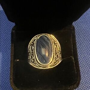 Silver Ring with Blue Stone